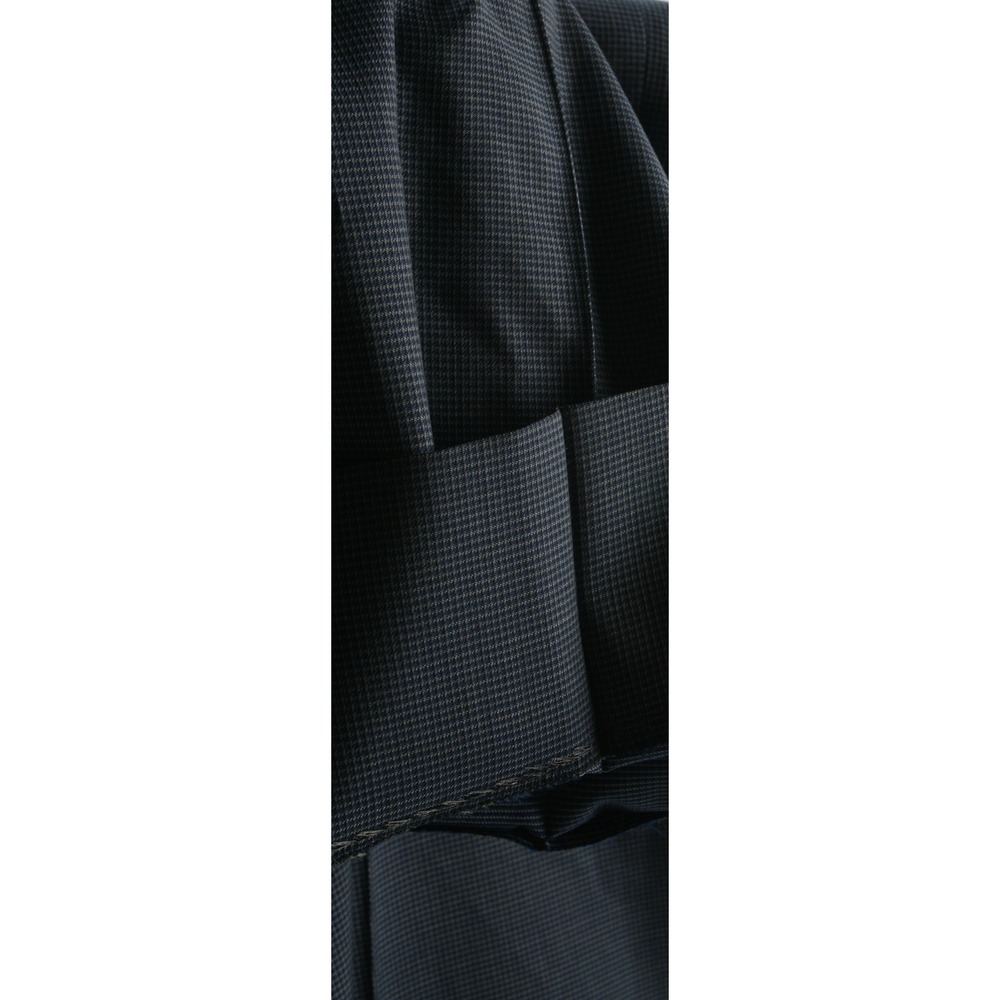 Recent Emporio Armani Jersey Wool Dress Pants Mens 36 x 29 Blue Check Flat Front - Picture 6 of 10